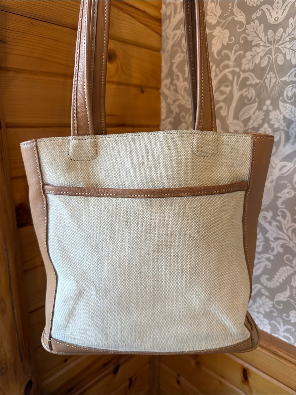 Coach Vintage 1999 Italian Linen & Leather Retail Bag